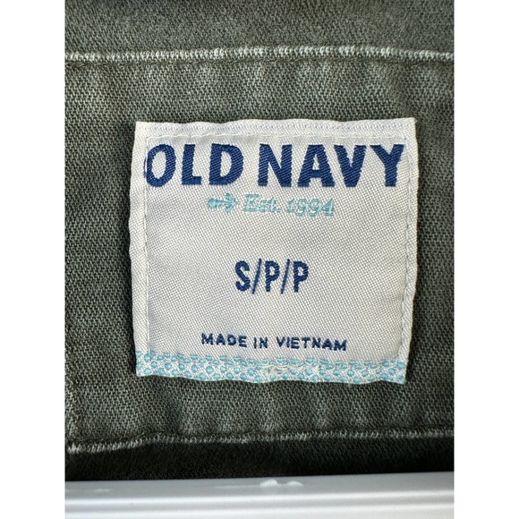 Old Navy‎ Utility Jacket Womens SP Olive Green Military Button Up Cotton Pockets - Picture 6 of 6
